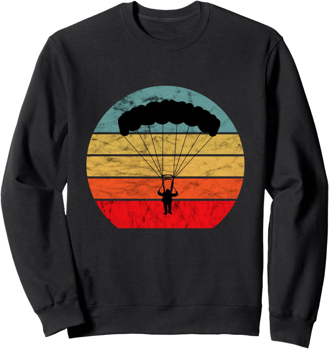 Fallschirmspringen Retro Vintage Sunset Fallschirm Springer Sweatshirt