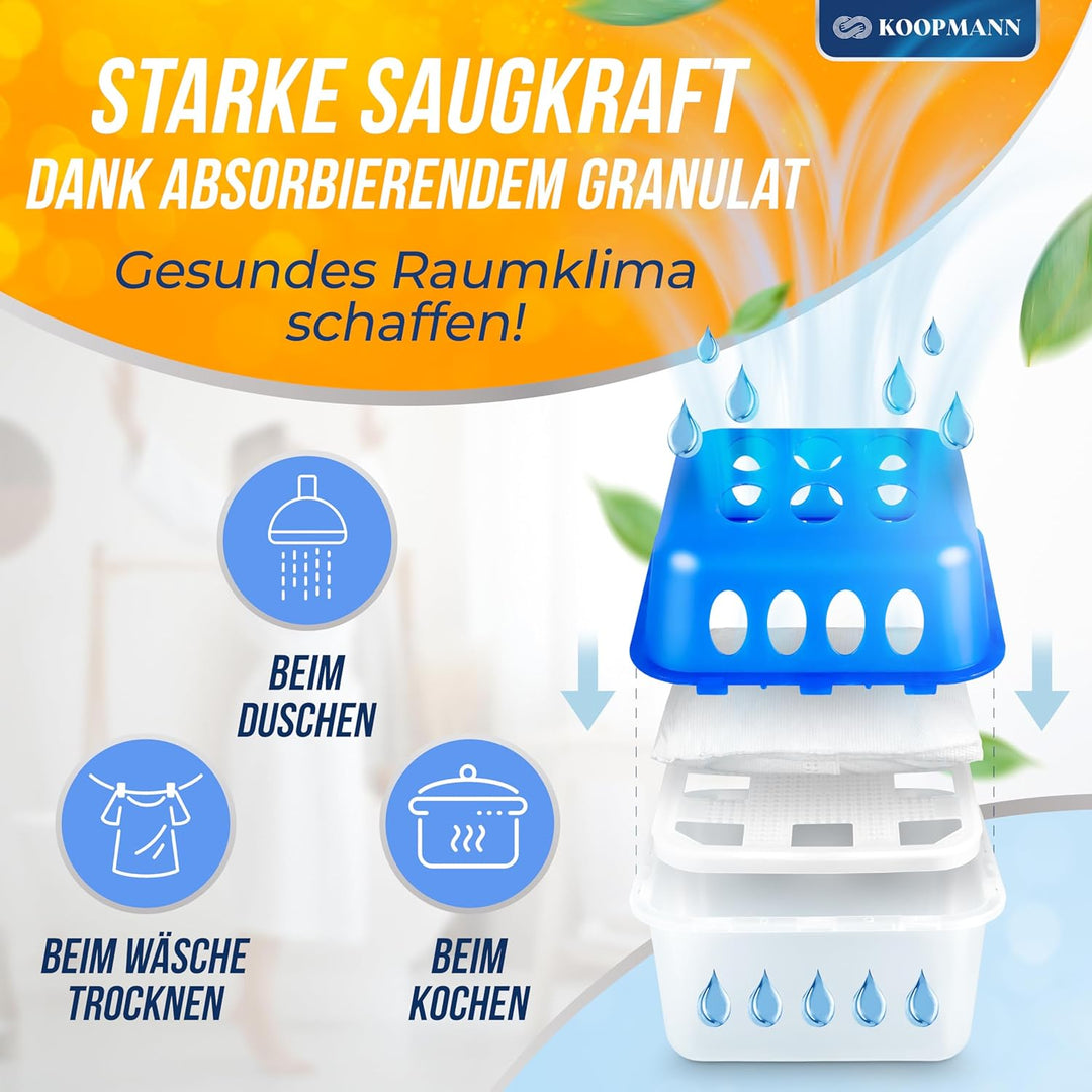 12x Luftentfeuchter Granulat 400g Nachfüllbeutel Set - Nachfüllpack für alle Luftentfeuchter Entfeuc