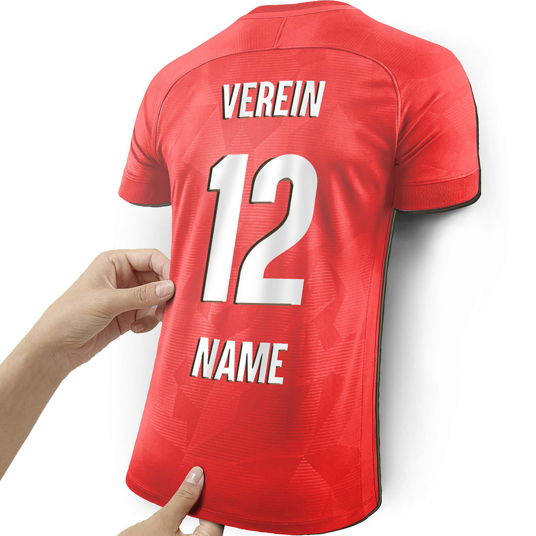Elbeffekt Trikotlampe für Manchester Fans aus Holz - personalisierbares Geschenk - schenke Dein indi