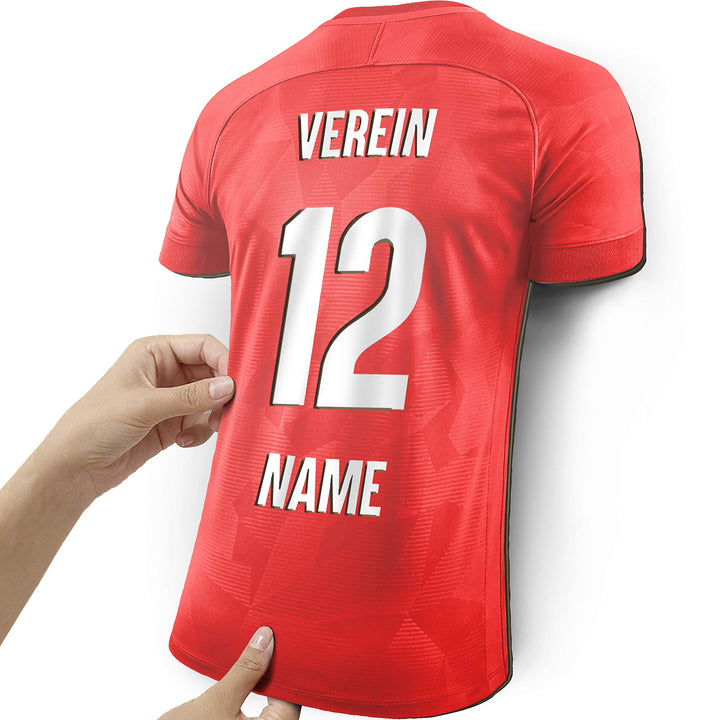 Elbeffekt Trikotlampe für Manchester Fans aus Holz - personalisierbares Geschenk - schenke Dein indi