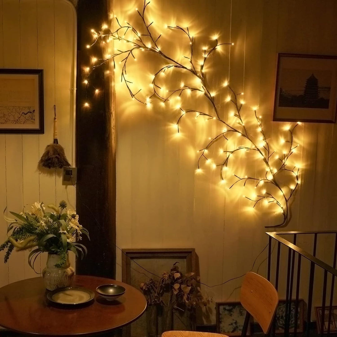 Ciskotu Beleuchtete Willow Vine, Weidenrebe Baum Lichter mit Stecker, 144 LEDs Willow Vine LED Baum,