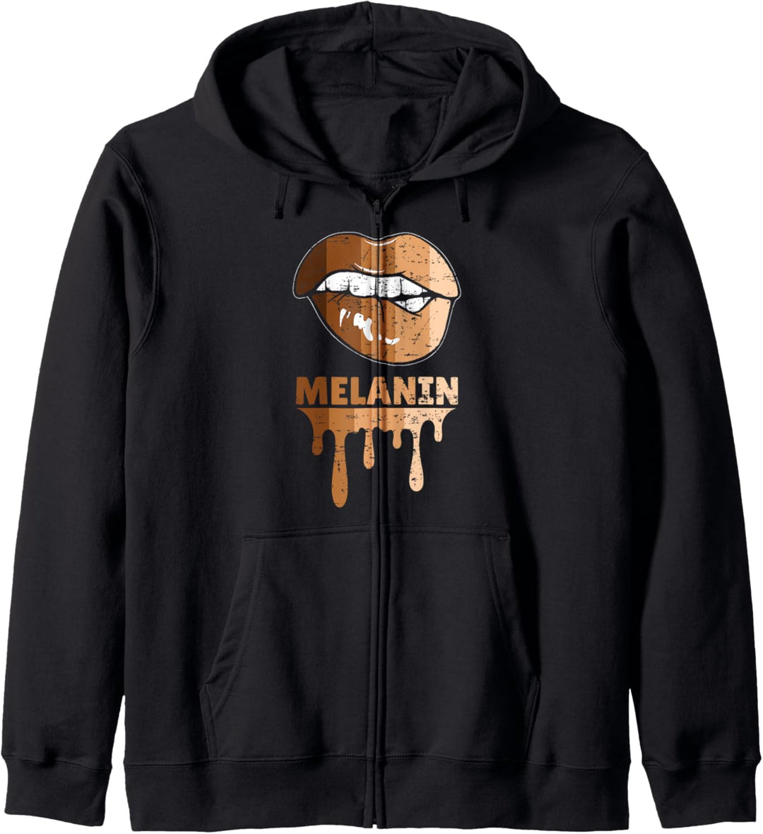 Melanin Lippen Black History Stolz Afro Afrikanisch Kapuzenjacke
