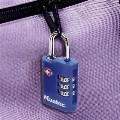 Master Lock 2 TSA-Zahlenschlösser 30mm - Farblich Sortiert, 4686EURT Zahlenschloss, Zahlenschloss