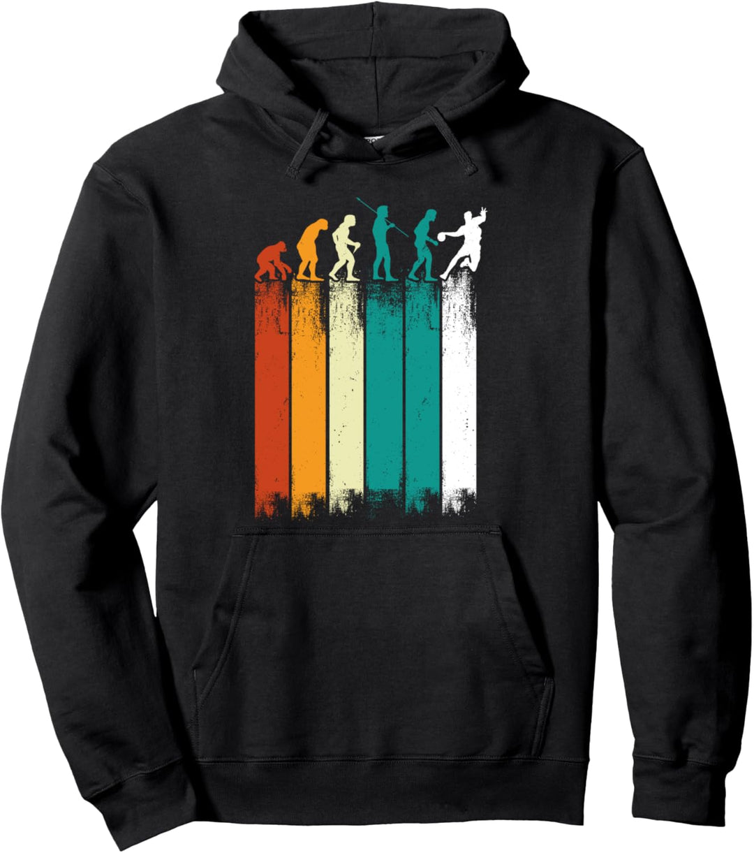Handball Retro Evolution für Handballspieler Pullover Hoodie