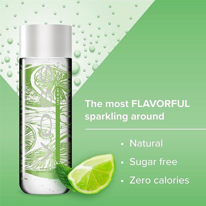 Voss Artesische Lime Mint Sparkling nach Honig Wasser (375 ml) Glas Flasche – 12 Pack Lime Mint 375