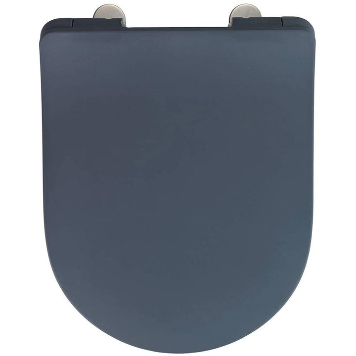 WENKO WC-Sitz Mod. Sedilo matt Grau, Flacher Toilettensitz mit Absenkautomatik, hygienischer WC-Deck
