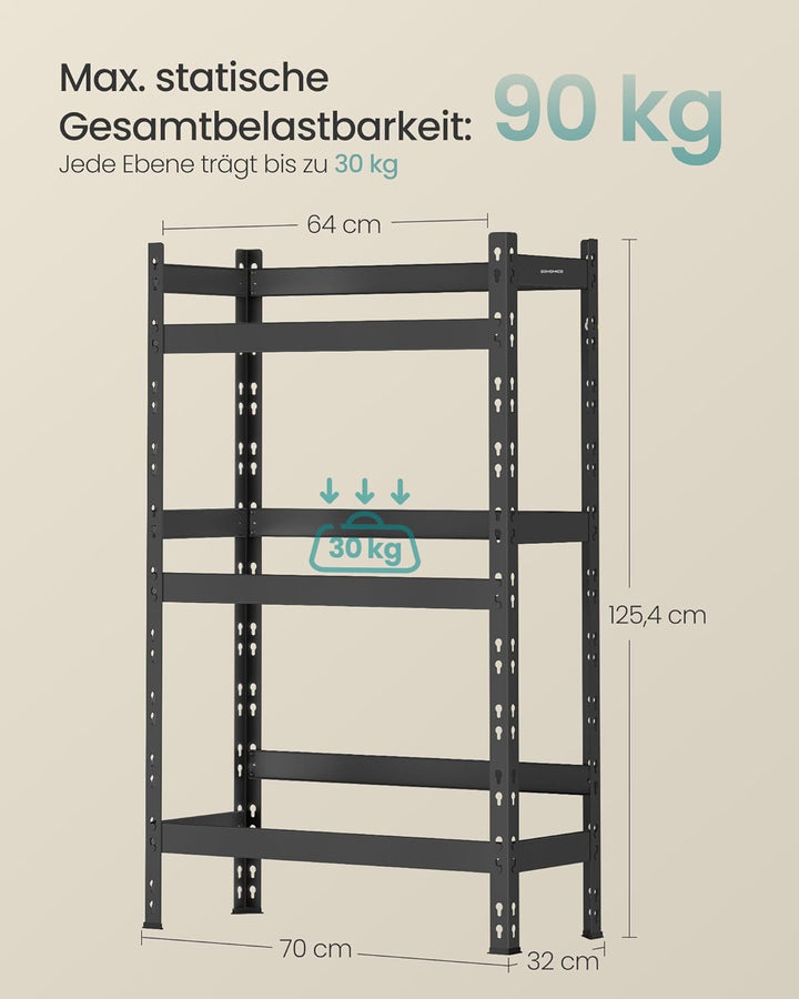 SONGMICS Getränkekistenregal, für 3 Getränkekisten, 3 Ebenen, Jede Ebene bis 30 kg belastbar, Geträn
