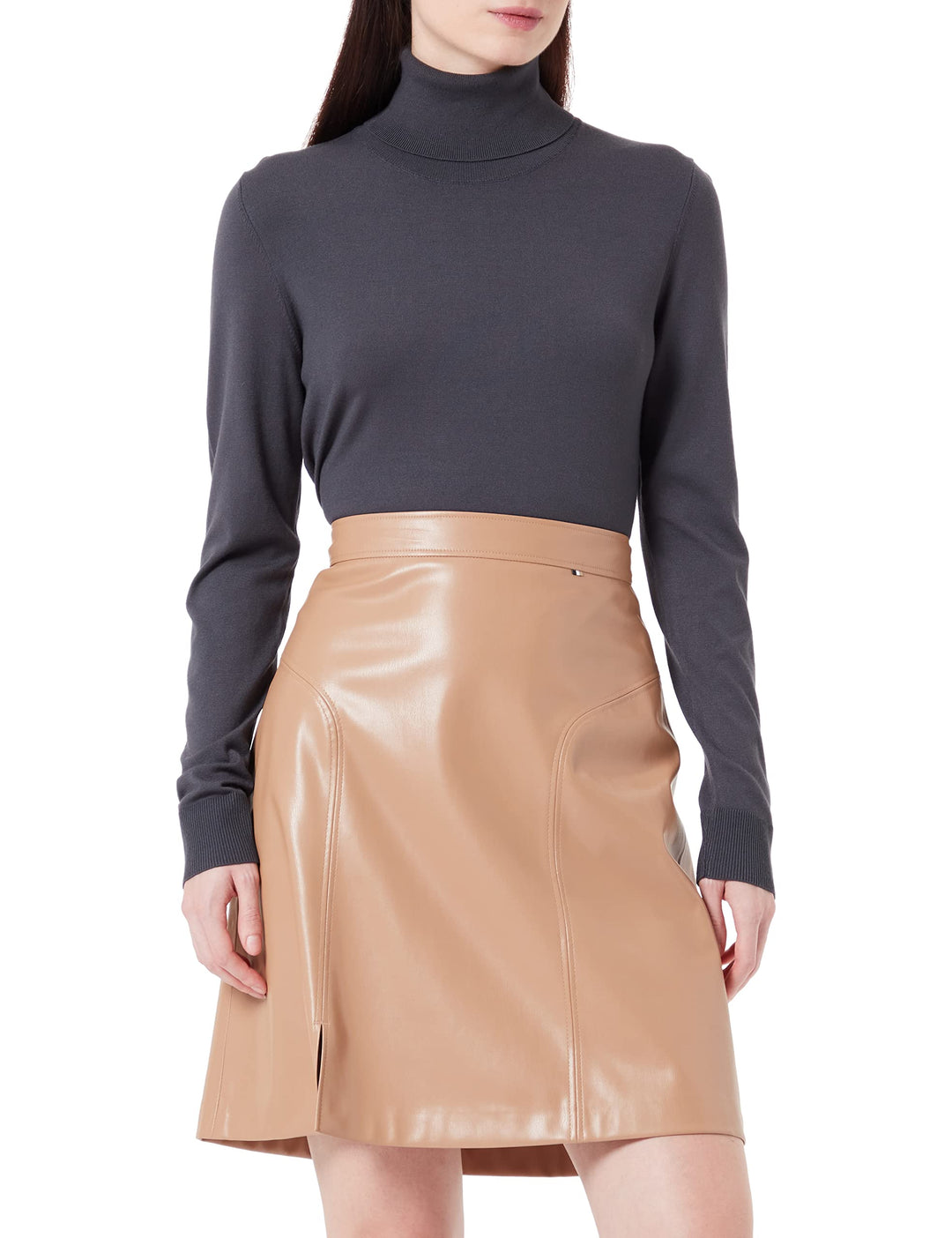 BOSS Damen Minirock C_Valega 36 Beige, 36 Beige