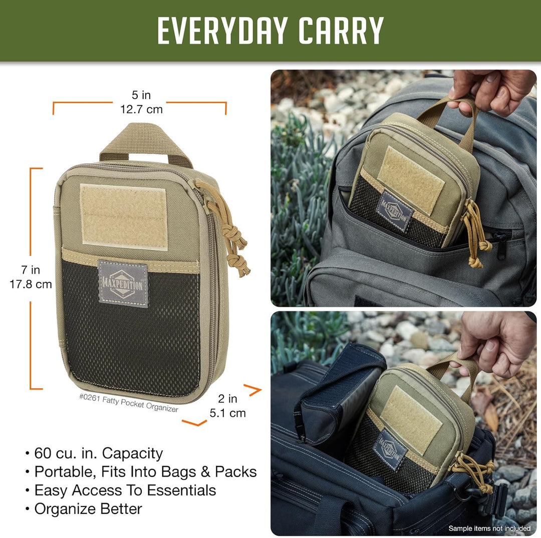 Maxpedition Fatty Pocket Organizer Tasche, Khaki, Einheitsgrösse, Khaki