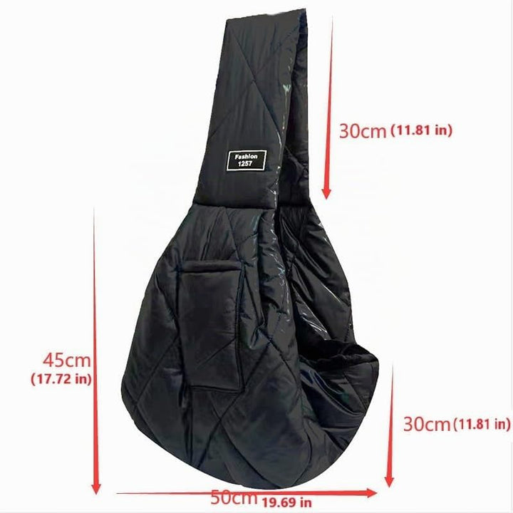 CYBERNOVA Small Pet Dog Cat Sling Carrier für 1-7kg, warm und Winddicht mit Tasche, Hand-Free Pet Ba