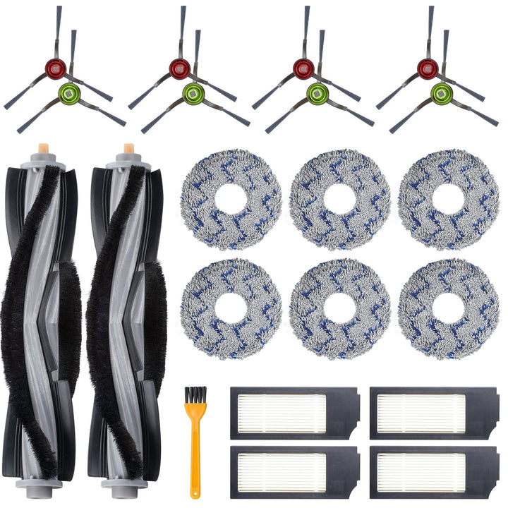 21 Stück Zubehör für Ecovacs Deebot X1 Omni / X1 e Omni / X1 Turbo Staubsauger Ersatzteile 2 Hauptbü