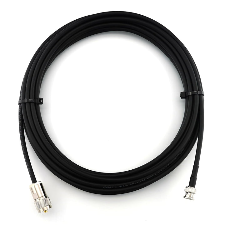 20m BNC Stecker auf PL259 UHF Koaxialkabel — BNC PL Verlängerungskabel HF-240 (LMR 240 Äquivalent) 2