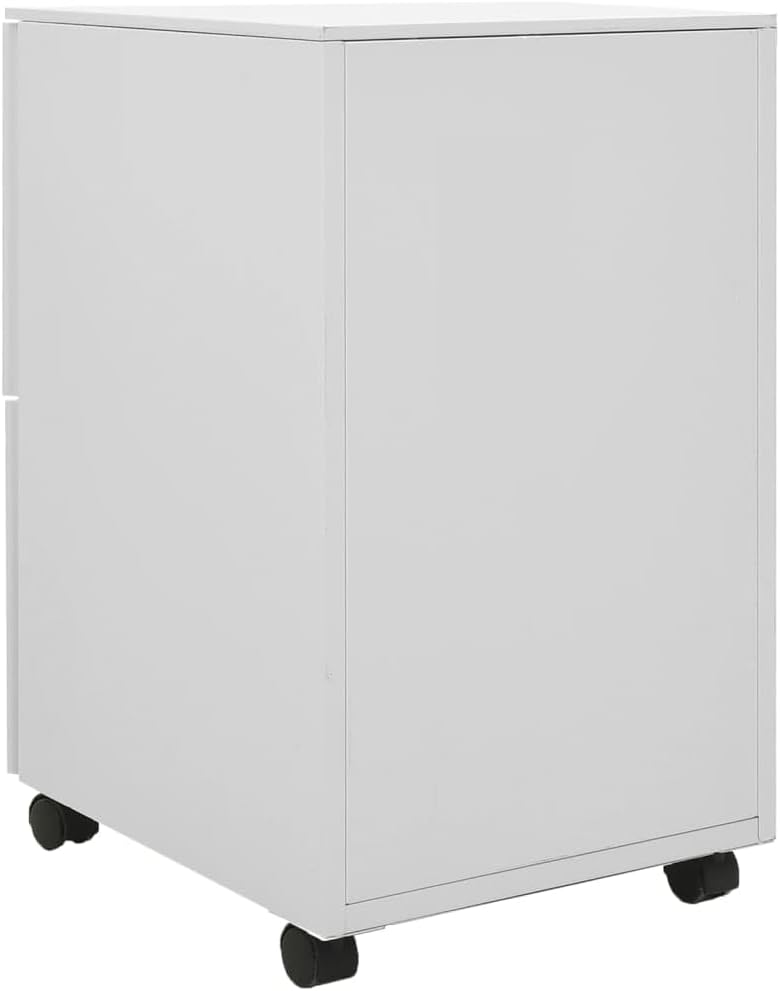 vidaXL Aktenschrank mit Rollen Rollcontainer Bürocontainer Schubladenschrank Büroschrank Stahlschran