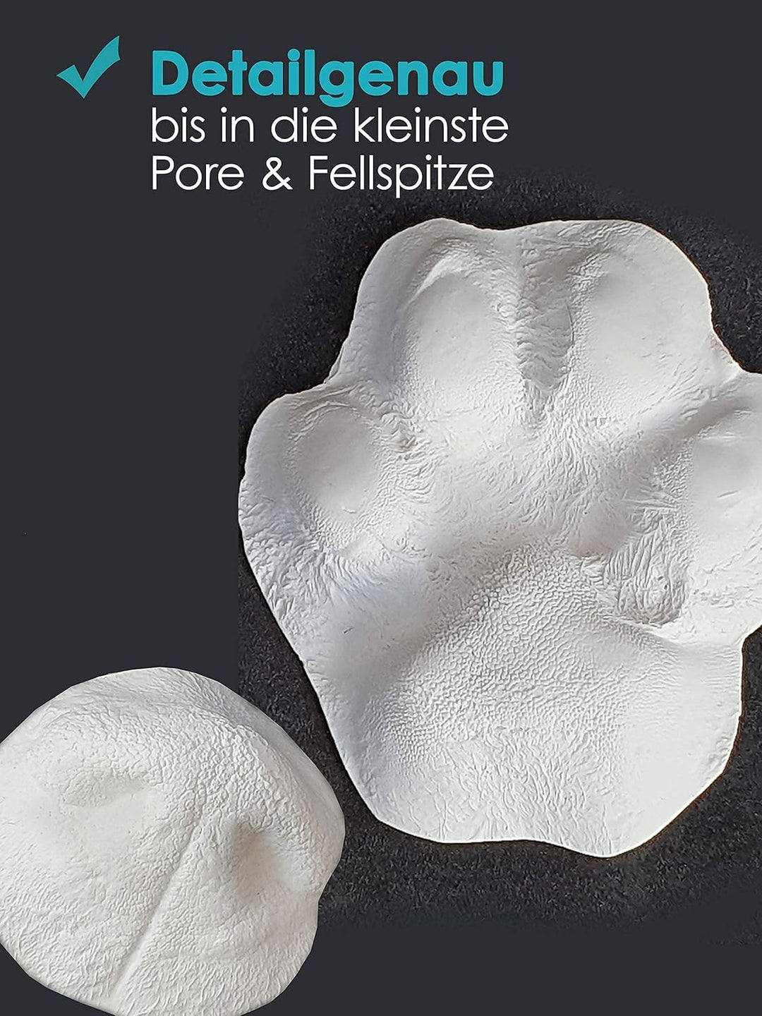 bambelina® Gipsabdruck Set Hundepfote und Hundenase. Verewigen Sie die Pfote + Schnauze vom Hund in