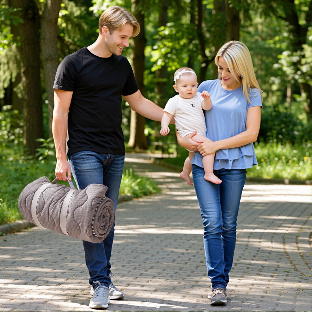 Momcozy Spielmatte Baby für den Boden, 127x127 cm verdickte Krabbeldecke, Spielunterlage für Baby Ba