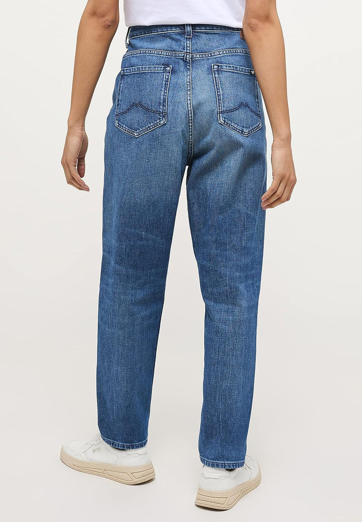 MUSTANG Damen Jeans Hose Charlotte Tapered 29W / 32L Mittelblau 582, 29W / 32L Mittelblau 582