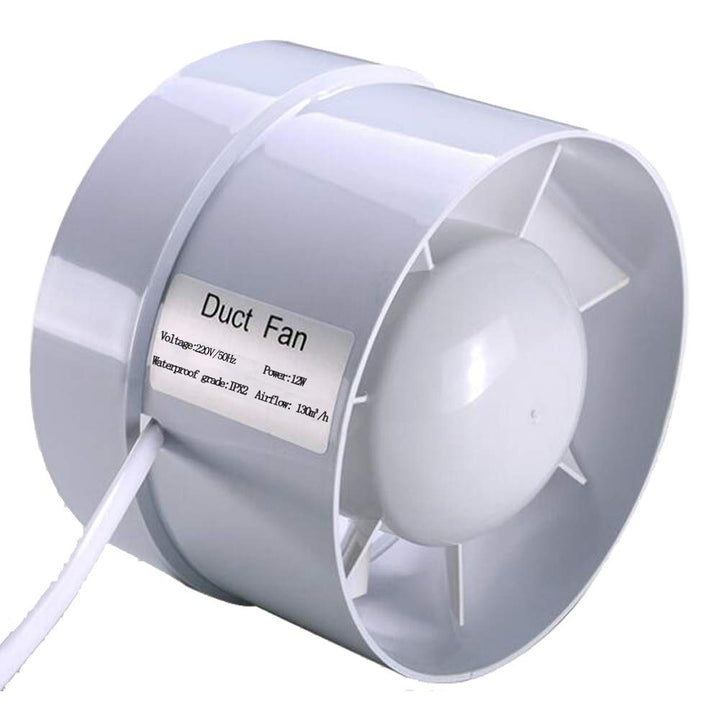 Inline-Abluftventilator, 10,2 cm, Kanal-Booster-Gebläse, 12 W, 76 CFM starker Luftstrom Belüftung fü