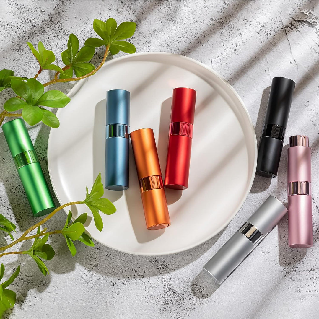 Toureal 8ml Aluminium Parfüm Zerstäuber Nachfüllbar Leer, Reise Parfümzerstäuber, Reisezerstäuber Fl