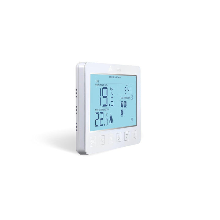 Digitales Wifi Dualband Chronothermostat kompatibel mit Alexa - Stromversorgung 230V - (Schnee PRO W