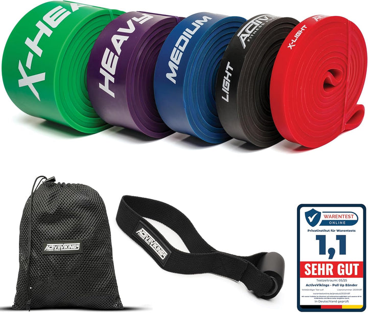 ActiveVikings® Pull-Up Fitnessbänder | Perfekt für Muskelaufbau und Crossfit Freeletics Calisthenics