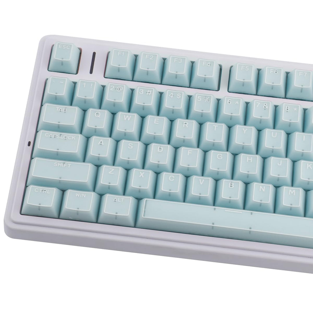 Sunzit Blau Jade Keycaps, Double Shot PBT&PC Tastatur Jelly Keycaps 142 Tasten Cherry Profile Keycap