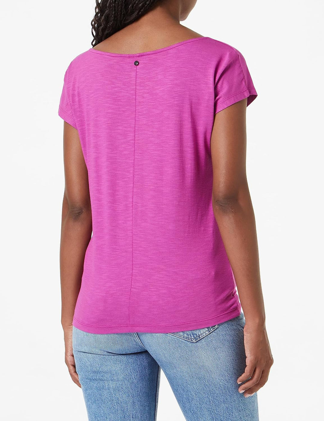Gerry Weber Damen Kurzarmshirt mit Wasserfallausschnitt Kurzarm, überschnittene Schultern, weiter Ar