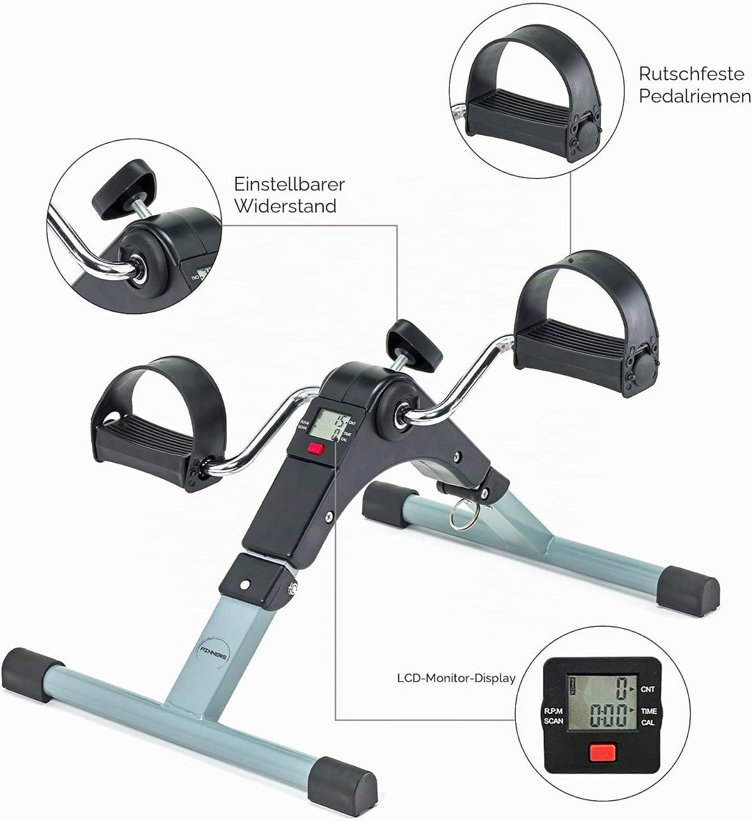 Heimtrainingspedale, Mini-Heimtrainer, zusammenklappbar, elektrischer Heimtrainer, Heimtrainingsgerä