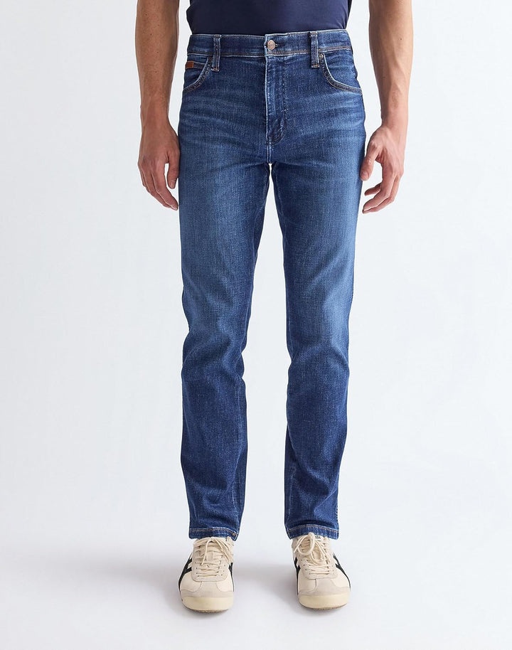 Wrangler Herren Jeans Texas Slim - Blau - Night Shade W29-W50 Stretch Baumwolle 30W / 30L Blue_jam,