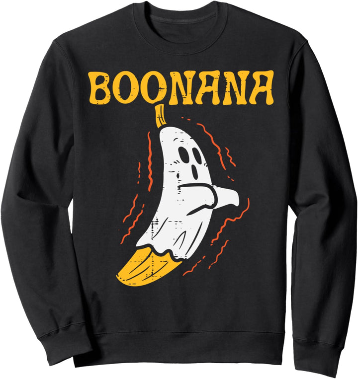 Boonana Süsses Geist Banane Halloween Kostüm Herren Damen Kinder Sweatshirt
