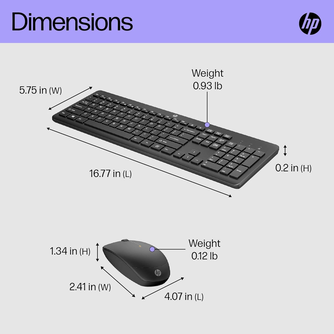 HP 330・(2V9E6AA#ABB)・Tastatur-und-Maus-Set・kabellos・2.4