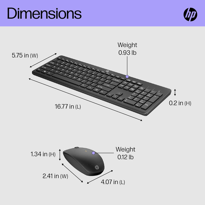 HP 330・(2V9E6AA#ABB)・Tastatur-und-Maus-Set・kabellos・2.4