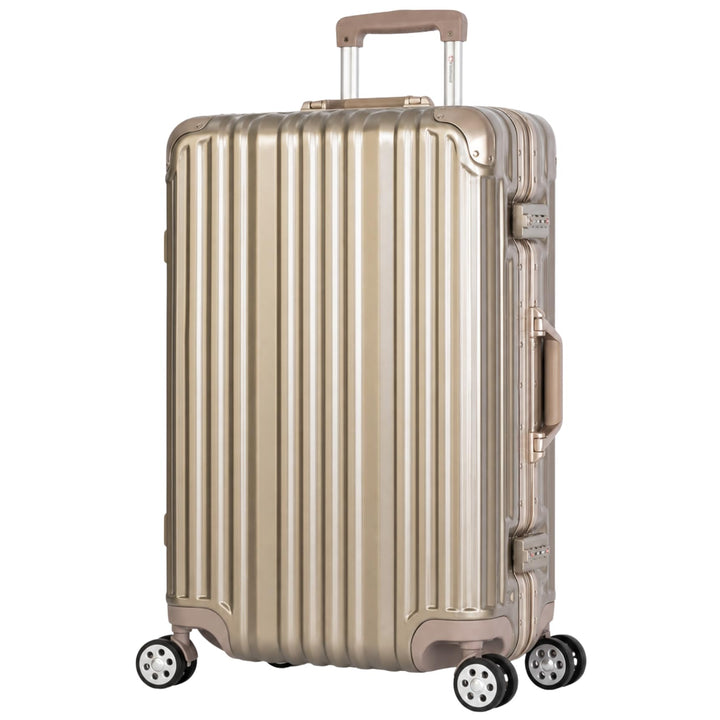 Travelhouse Koffer London 65 cm – Aluminium-Rahmen, Polykarbonat Hartschale, 67L Volumen, 4X Silent