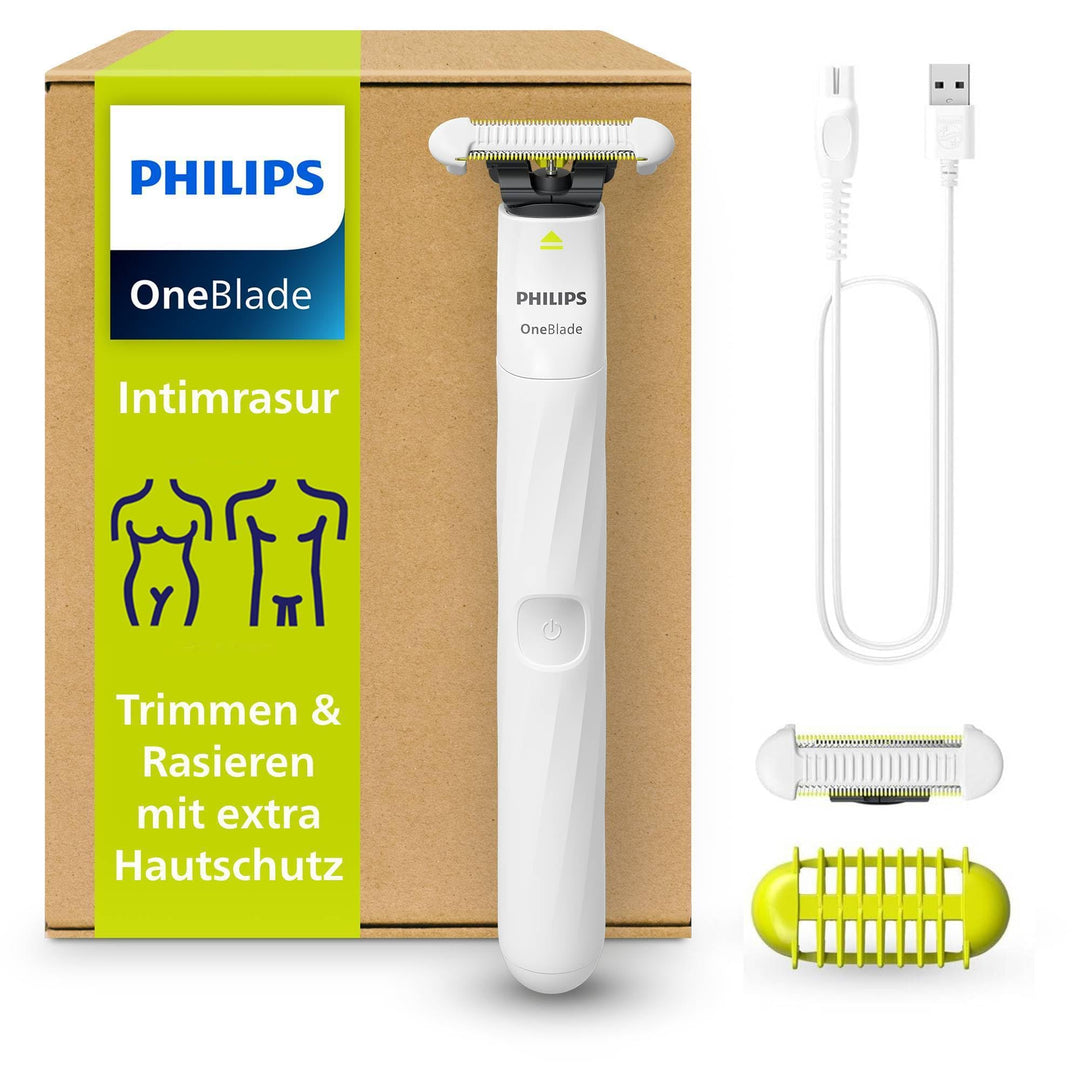 Philips OneBlade Intimate, elektrischer Intimrasierer und Intimtrimmer für Männer und Frauen, mit ex