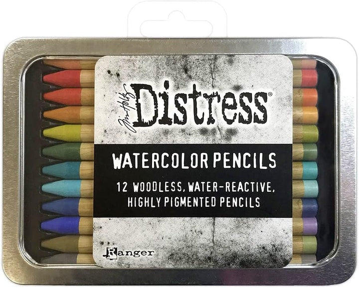 Ranger Industries Tim Holtz Distress Aquarellstifte-Set, 3 Stück, 12 Stück