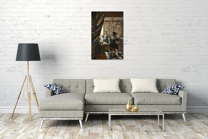 Printed Paintings Leinwand (60x80cm): Jan Vermeer - Die Allegorie der Malerei (1666/1668) 60x80 cm,