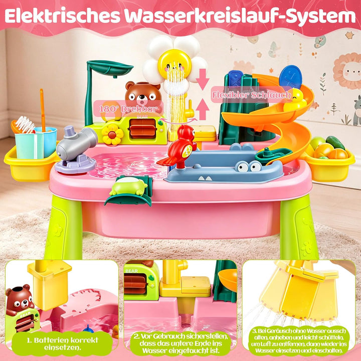 Kinder Spülbecken, Kinderwaschbecken mit Wasserkreislauf, Waschbecken Kinder mit Wasserfunktion, Was