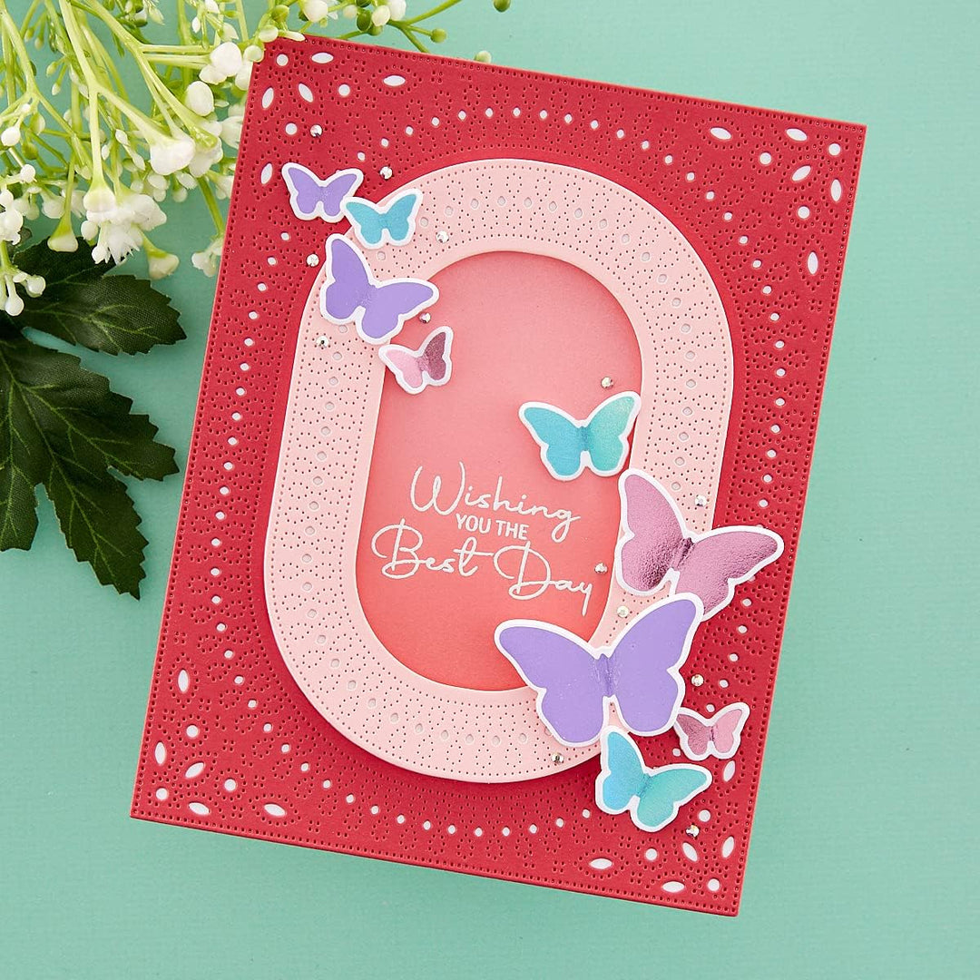 Spellbinders GLP-376 Fluttering by Glimmer Hot Foil Plate & Stanzformen-Set, Metall