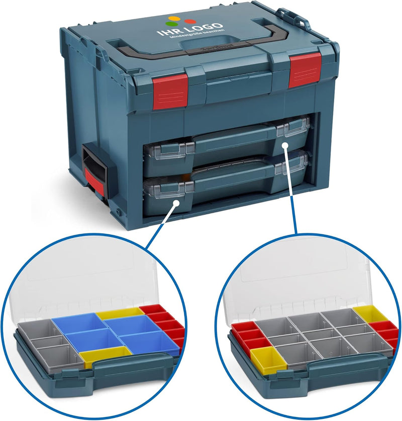 L-BOXX Sortimo LS BOXX 306 | inkl. i-BOXX 72 C3 & i-BOXX 72 I3 in Professional Blau individuell anpa