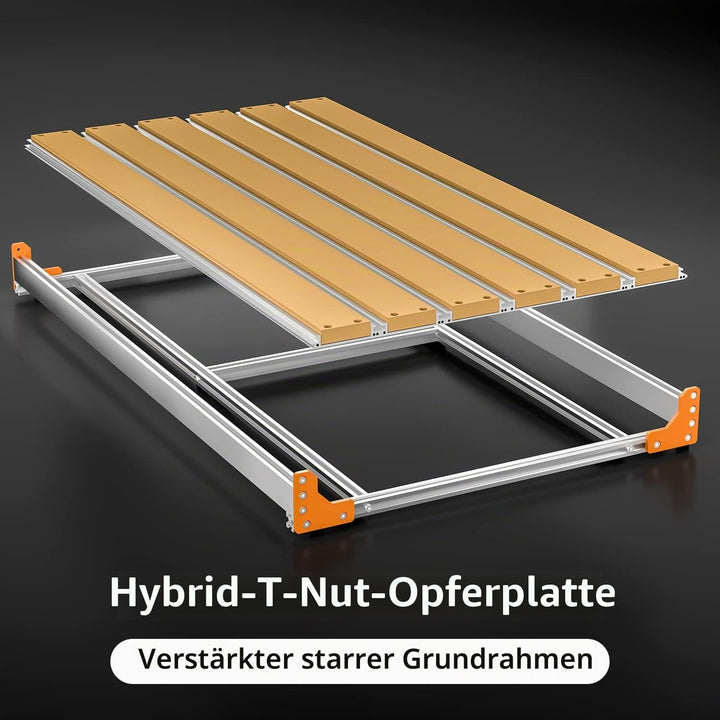 FoxAlien 4080 Erweiterungsset mit verbesserter Hybrid-Spoilboard für Masuter Pro CNC-Fräsmaschine, A