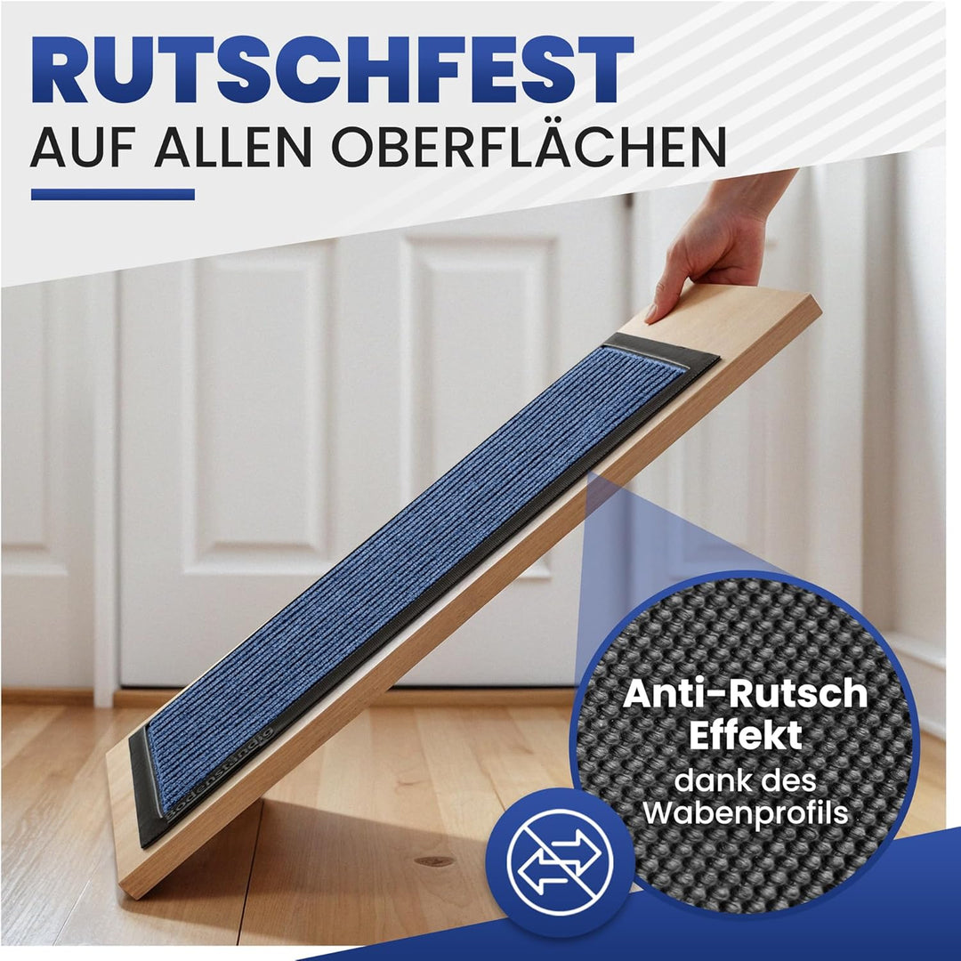 Fussmatte aussen - extrem rutschfest & langlebig - Fussabtreter aussenbereich blau 80x120cm - Türmat