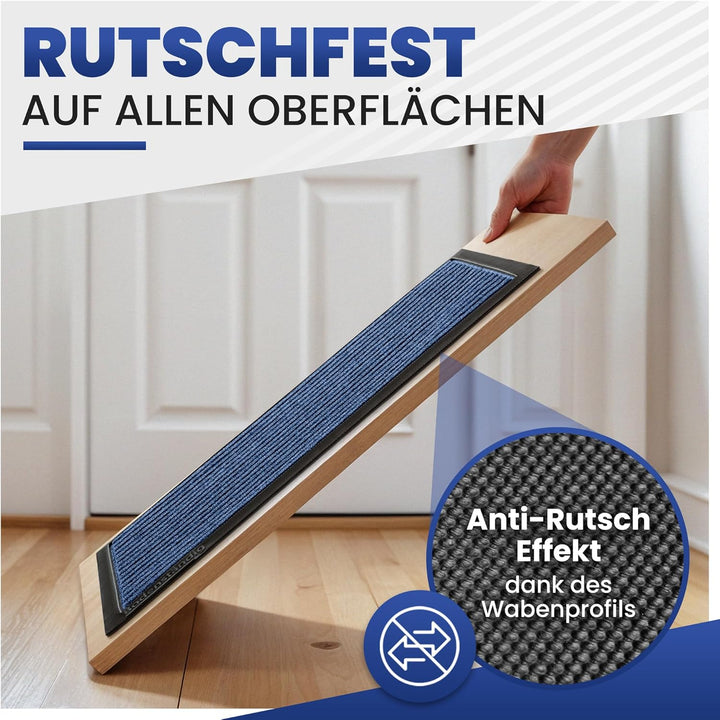 Fussmatte aussen - extrem rutschfest & langlebig - Fussabtreter aussenbereich blau 80x120cm - Türmat