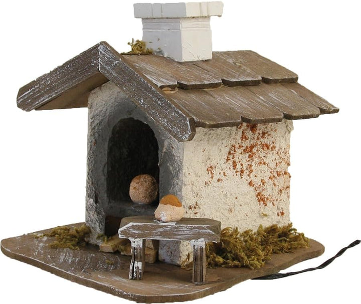 FADEDA Backhaus Gross mit Licht/Höhe:11 cm/handbemalt/detailgetreue Krippen Figuren - Weihnachten Ti