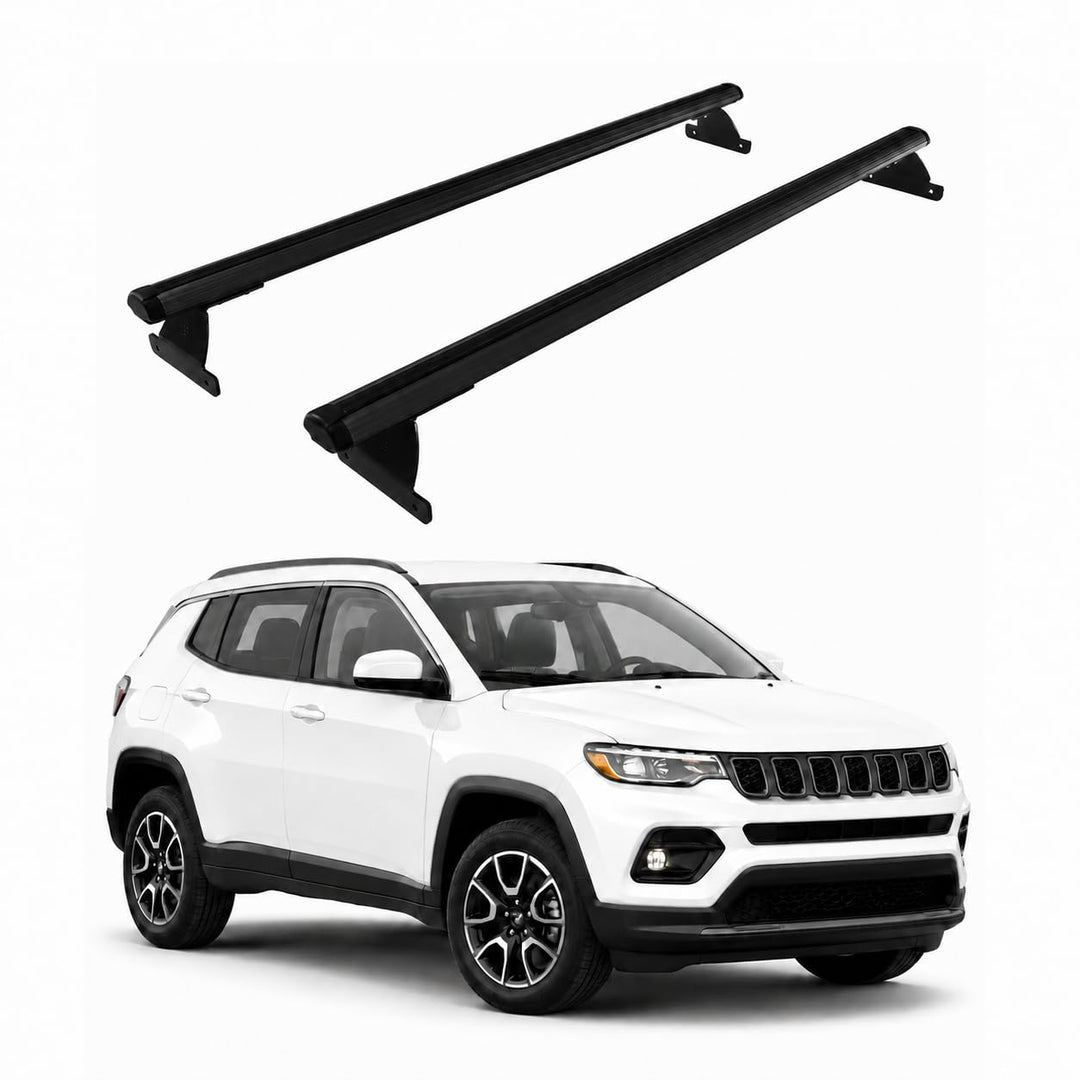 OMAC Heavy Duty Dachträger Querträger kompatibel mit Jeep Compass 2017-2025 – 2 Stangen – Aluminium
