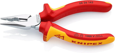 KNIPEX Spitz-Kombizange 1000V-isoliert (145 mm) 08 26 145 & Seitenschneider 1000V-isoliert (160 mm)