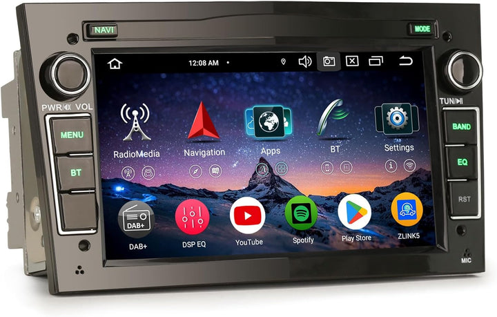 Erisin 8-Kern 4GB+64GB Android 12 Autoradio Bluetooth GPS Navi für Opel Antara Astra H Corsa C/D Mer