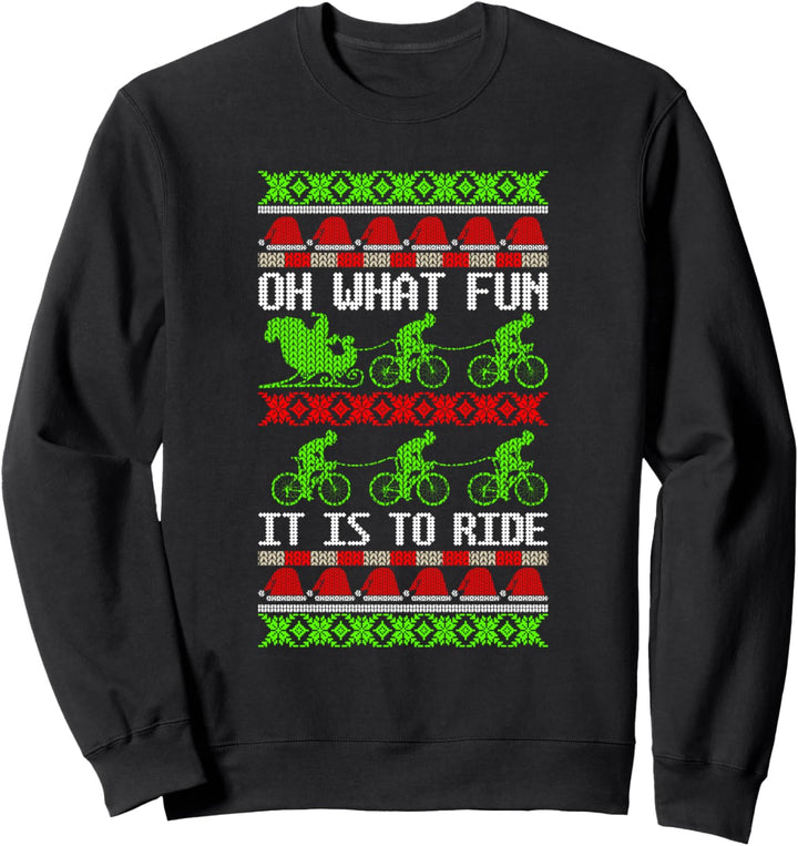 Lustige Santa Fahrrad Radfahrer Hässliche Weihnachten Pullover Fahrt Fahrrad Sweatshirt