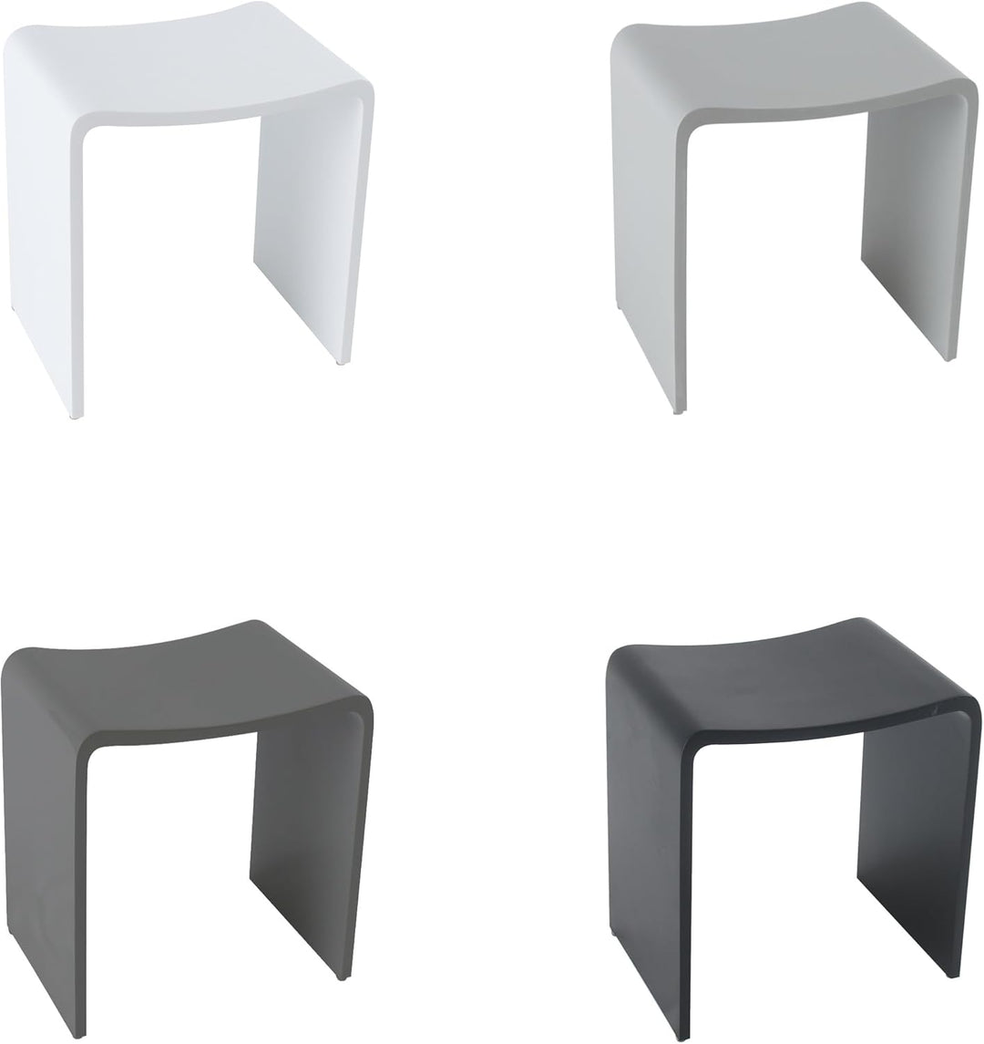 Four &amp; More Badhocker Duschhocker Sitzhocker Duschstuhl Duschsitz Luxusbadhocker Design Kunststein S