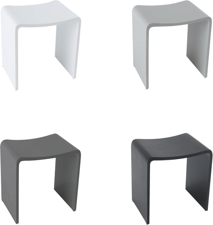 Four &amp; More Badhocker Duschhocker Sitzhocker Duschstuhl Duschsitz Luxusbadhocker Design Kunststein S