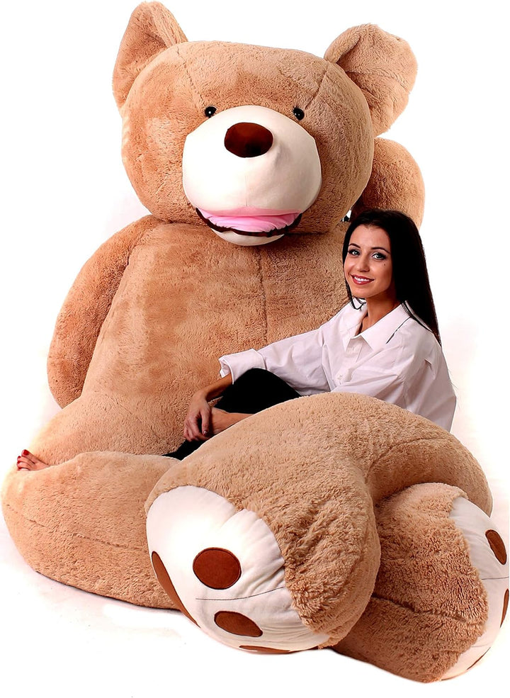 MKS XXL Teddybär mit Waschbarem Bezug | 340 cm Kuschelbär | Riesen Teddy mit strapazierfähigem Reiss
