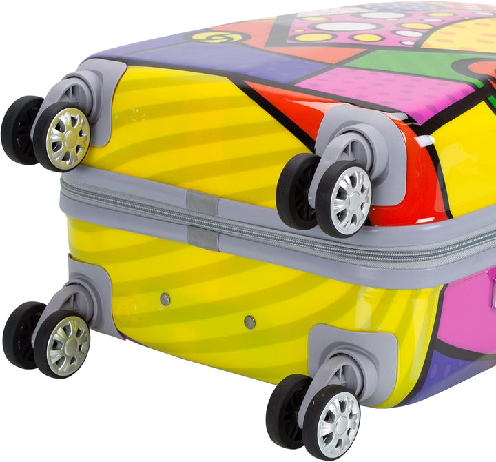 Rockland Departure Hartschalen-Koffer-Set mit Spinnrolle, 2-Piece Set (20/28) 2 Piece (20"/28") Herz